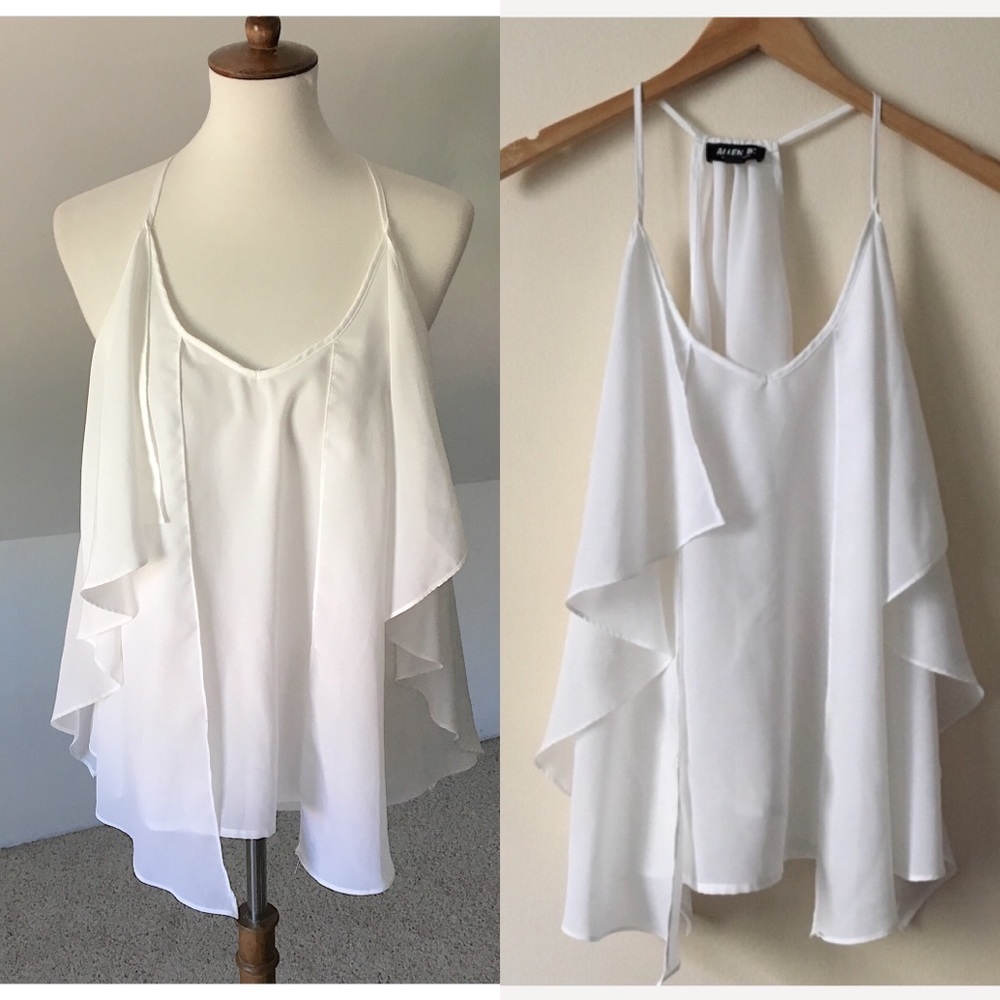 Ruffled 4 Tier Racerback Swing Tank